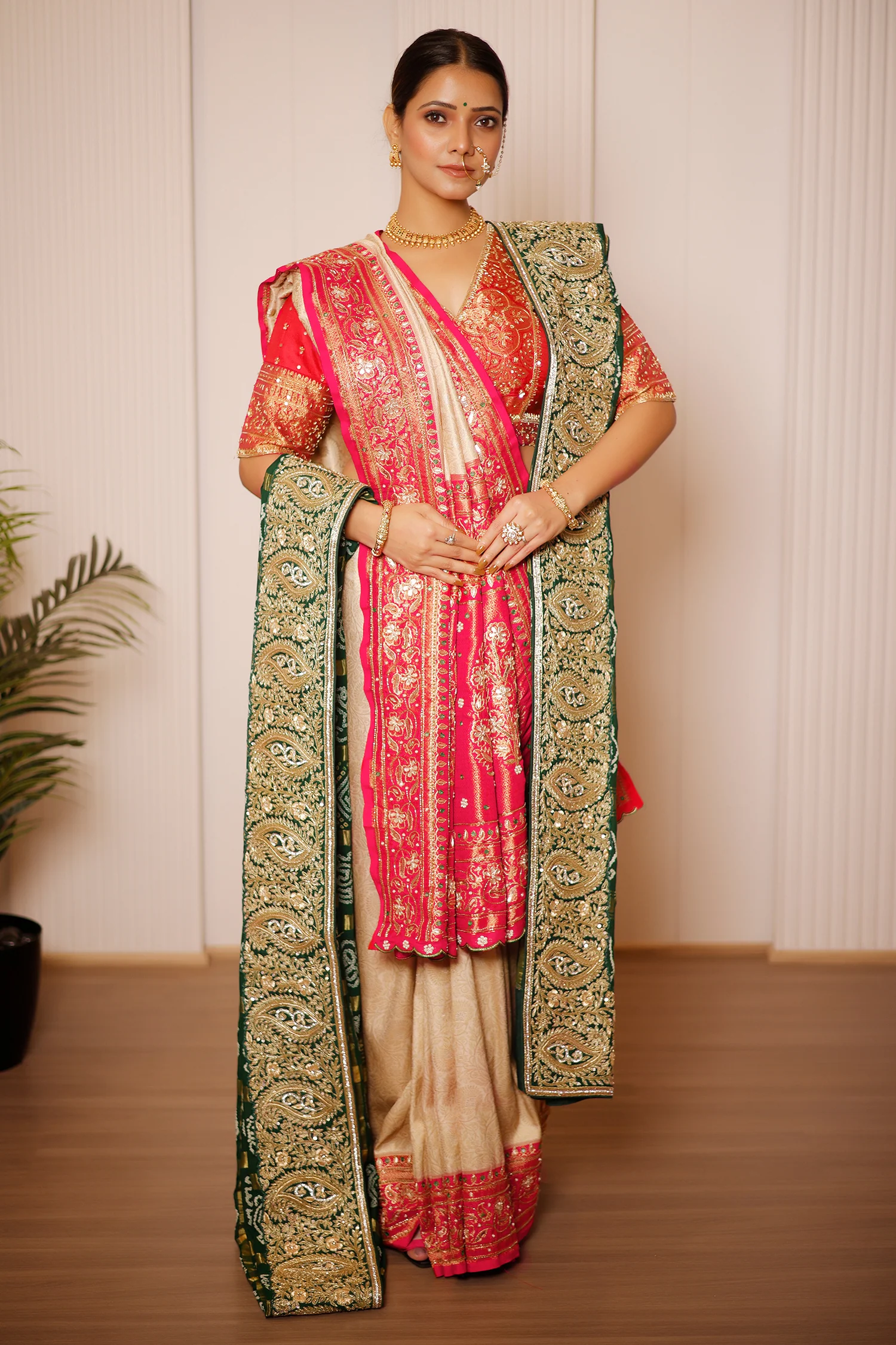 Cream Uppada Silk All Over Woven Traditional Saree