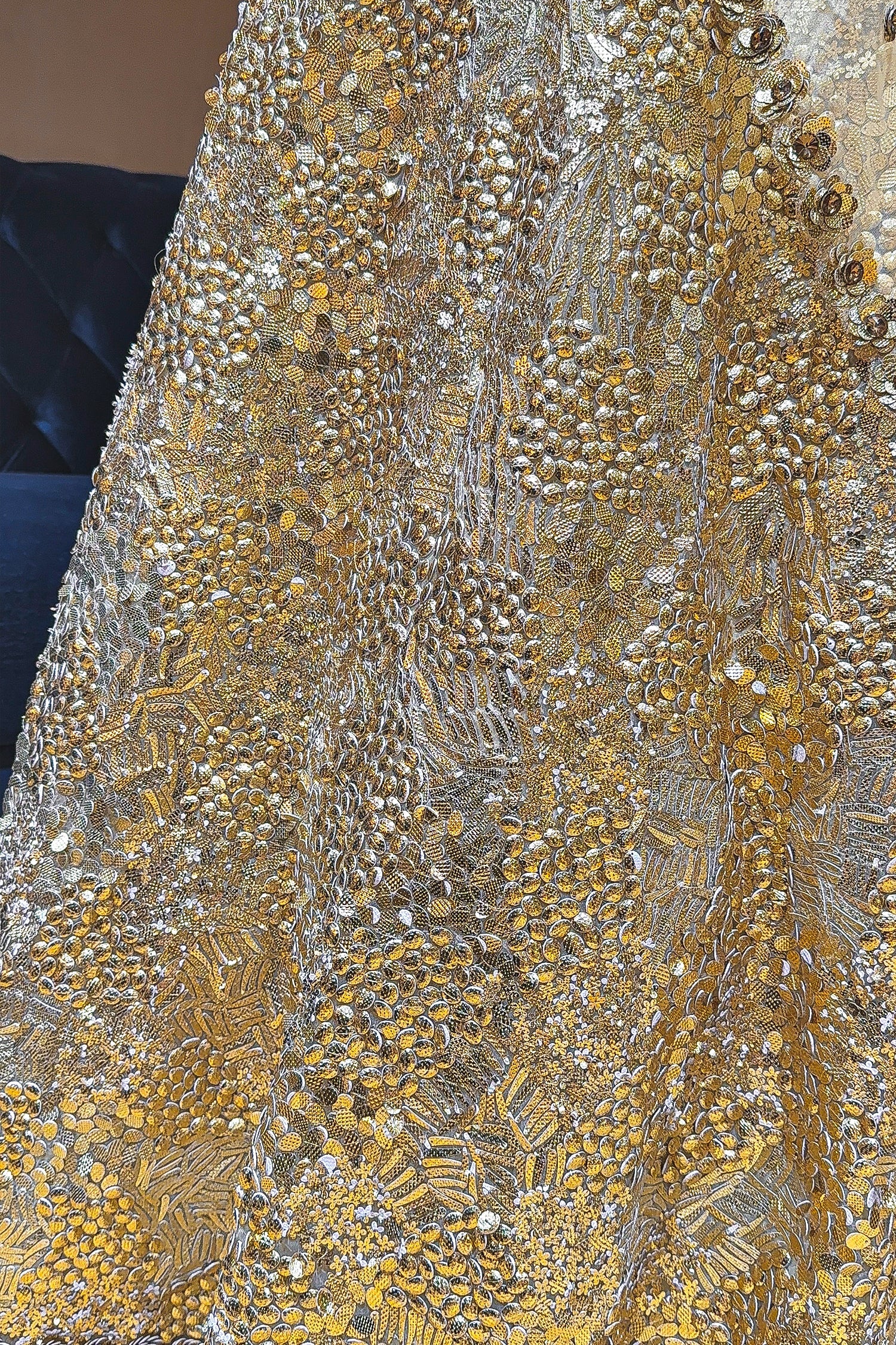 Golden Organza Designer Lehenga - Image 5