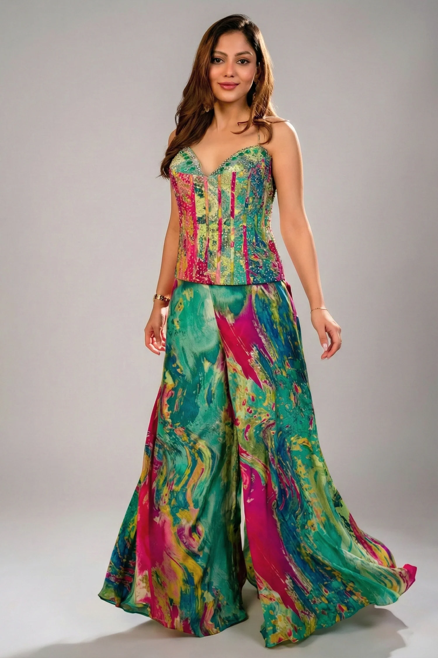 Multi Colored Printed Co-Ord Set