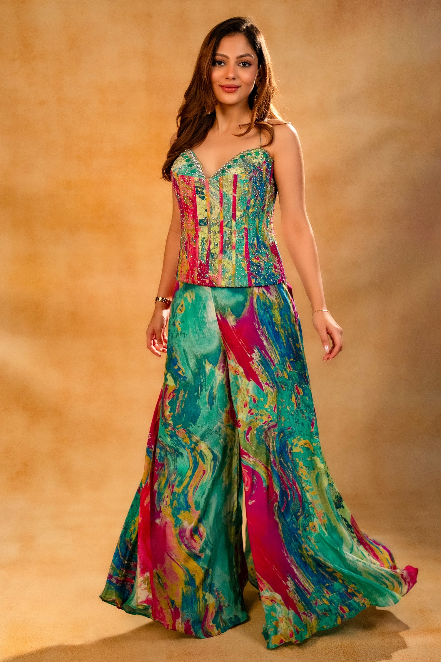 Multi Colored Printed Co-Ord Set - Image 3